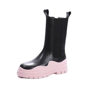 Pink & Black Chelsea Boot Size 10 Never Worn
